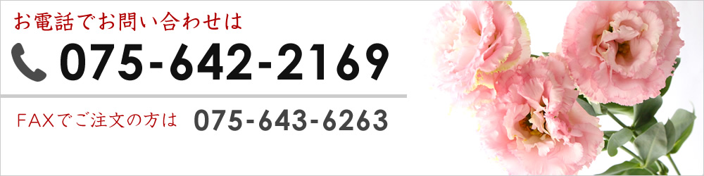 お電話でのお問い合わせ：075-642-2169　FAXでのご注文は：075-643-6263